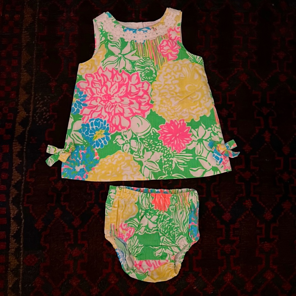 Never worn Lilly Pulitzer baby dress set